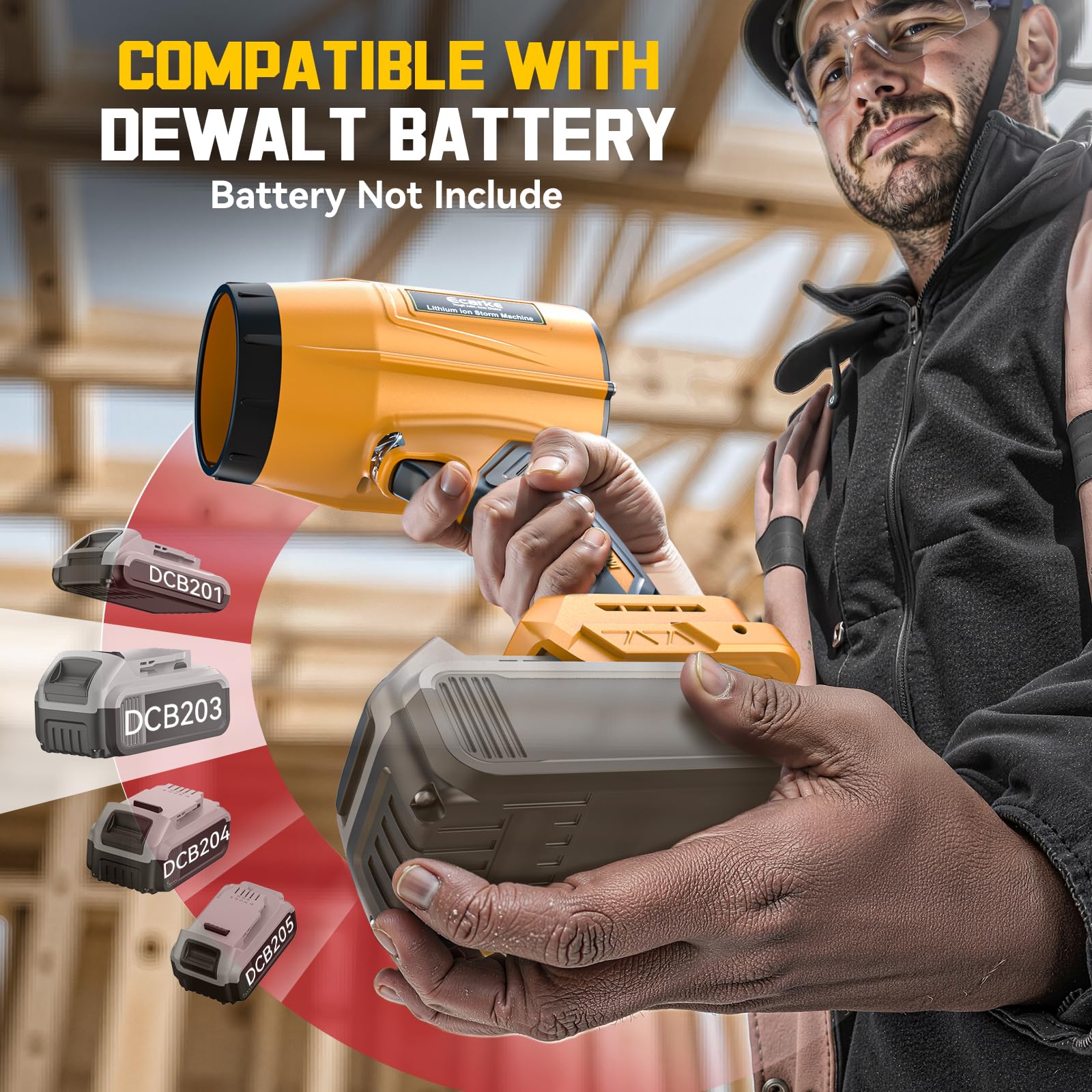 Ecarke variable speed trigger enables gentle to strong airflow when needed