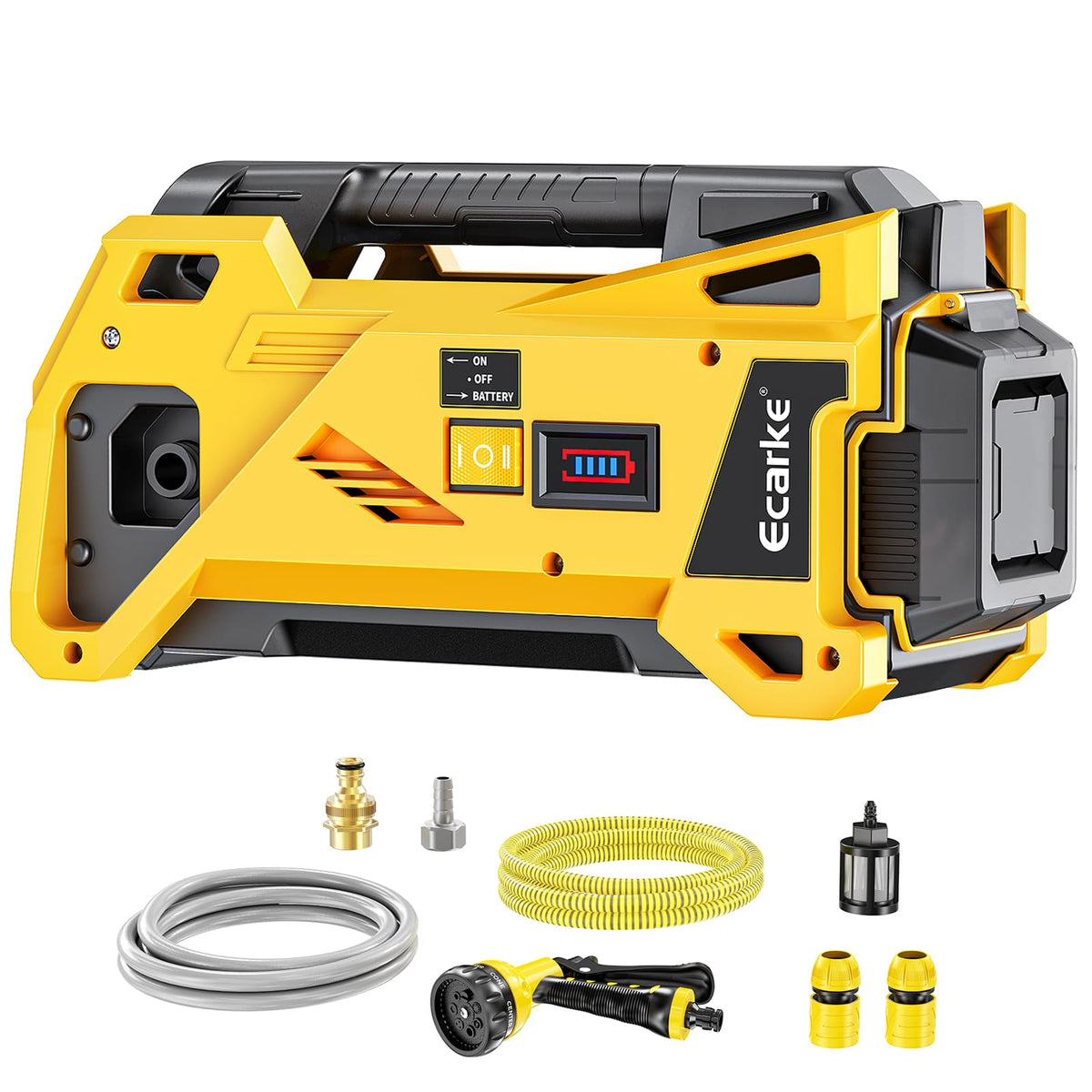 Ecarke water transfer pump 9.6 GPM compatible with Dewalt 20V batteries for quick draining