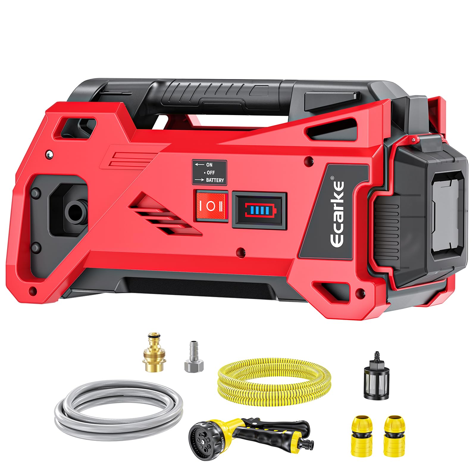 Ecarke water transfer pump delivers 9.6 GPM for quick pool drainage.