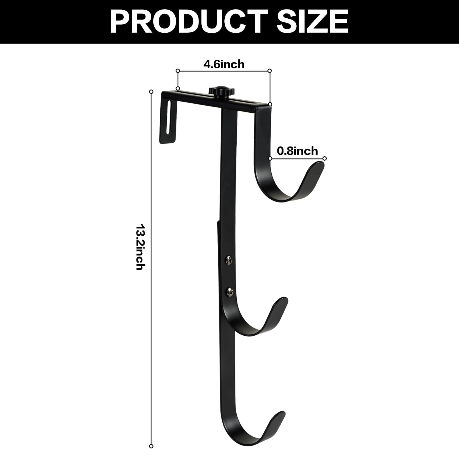 ECcandiedhaws adjustable fence hook installed on a fence for secure storage.