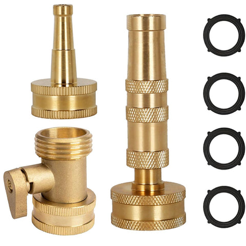 ECCLEUTH brass garden nozzle close-up showing durable outdoor performance.