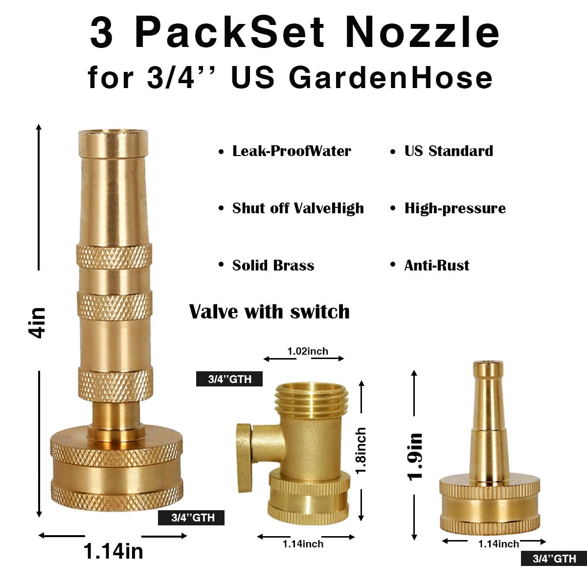 ECCLEUTH brass nozzle jet pattern for tough cleaning tasks.