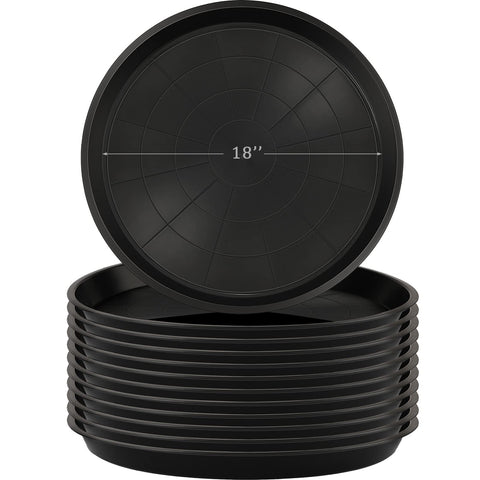 Eccliy 18-inch plant saucer with thick plastic protects surfaces from spills.