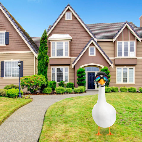 Eccliy porch goose yard art ready for summer parties and photoshoots