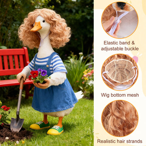 Eccliy porch goose wig brown braid style-05 durable crochet material.