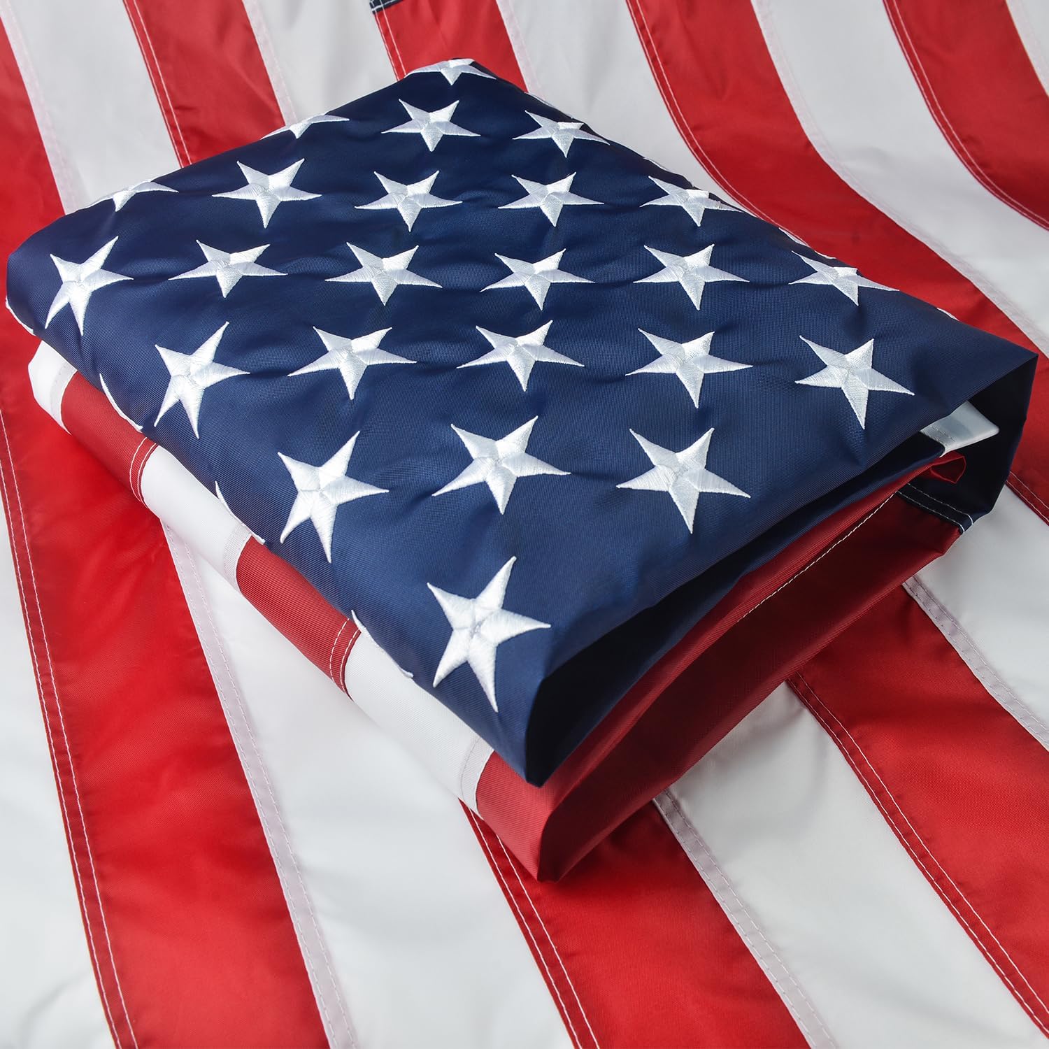 Echidna 2x3 American flag outdoors with brass grommets for durable display.