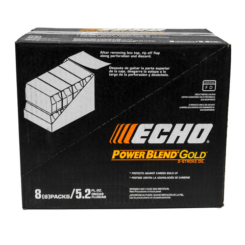 ECHO 6450002G replacement oil label indicating OEM compatibility