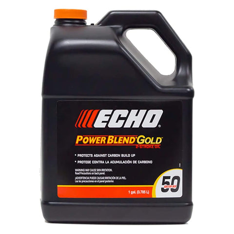 Echo Extended Life Power Blend 1-Gallon bottle shown for reliable two-cycle performance.