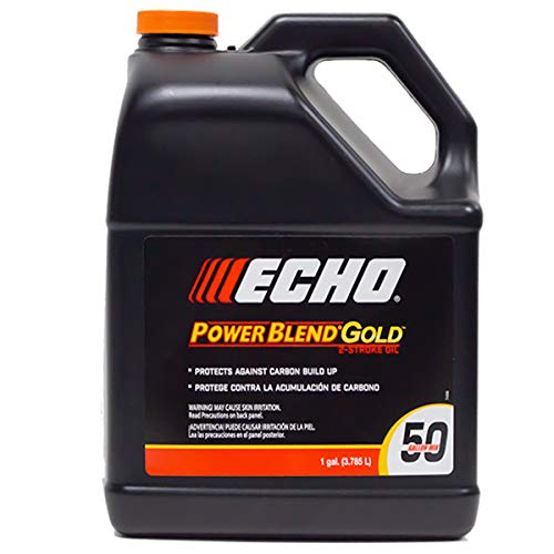 Echo Extended Life Power Blend 1-Gallon being poured into fuel mix for clean burning.