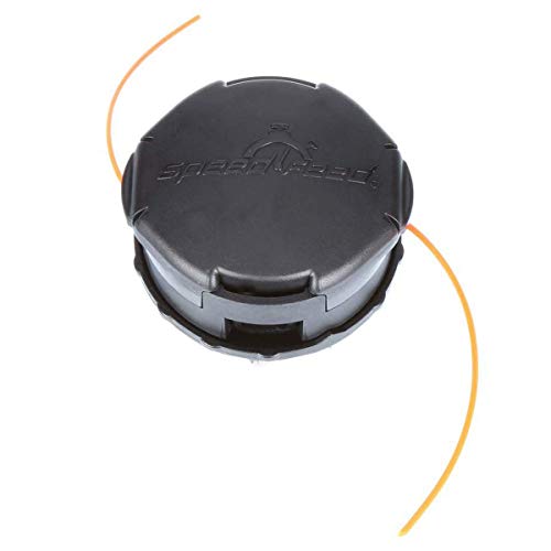 Echo GT trimmer head in use with genuine replacement part for smooth feeding