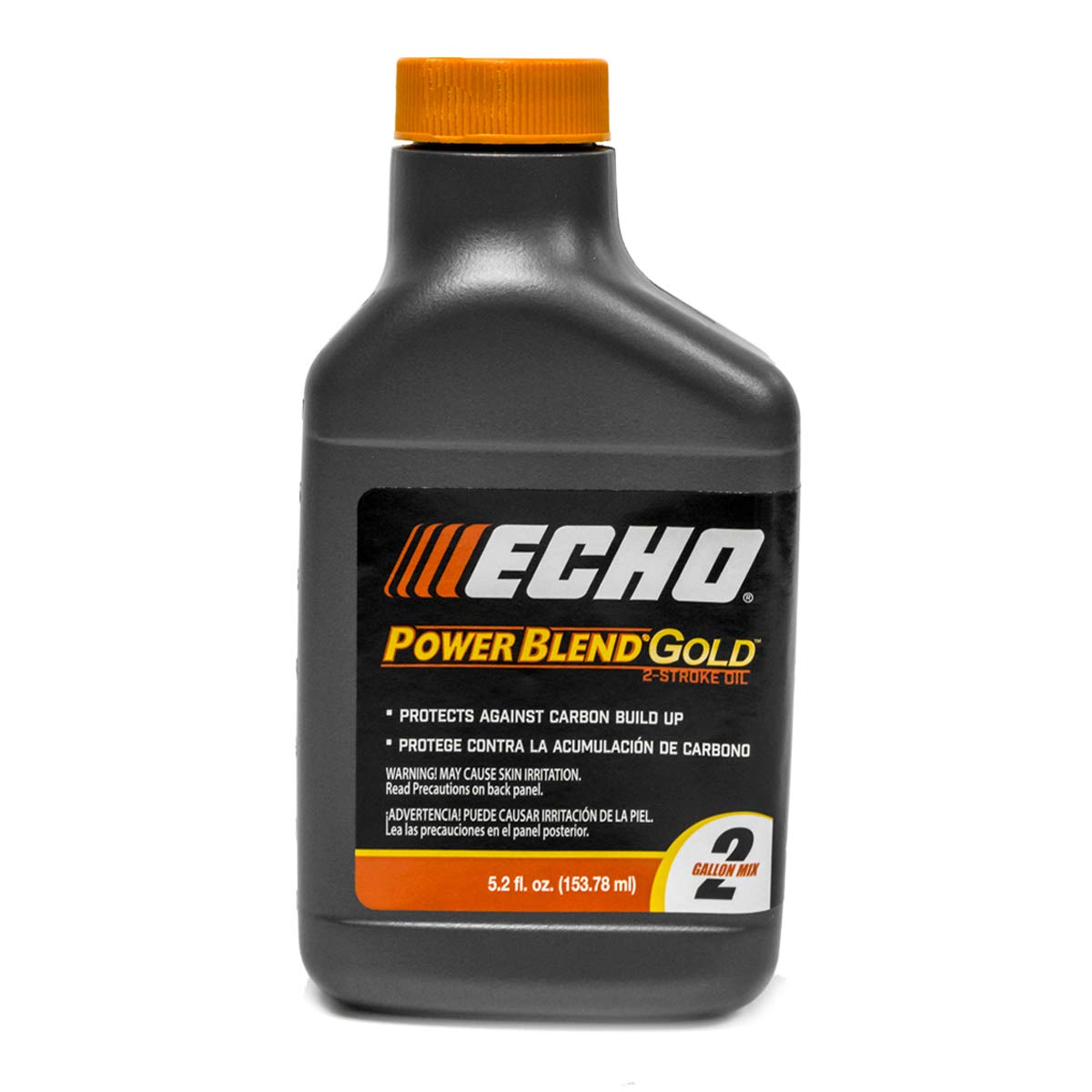 ECHO Power Blend GOLD bottle pour close-up showing clean fuel mix