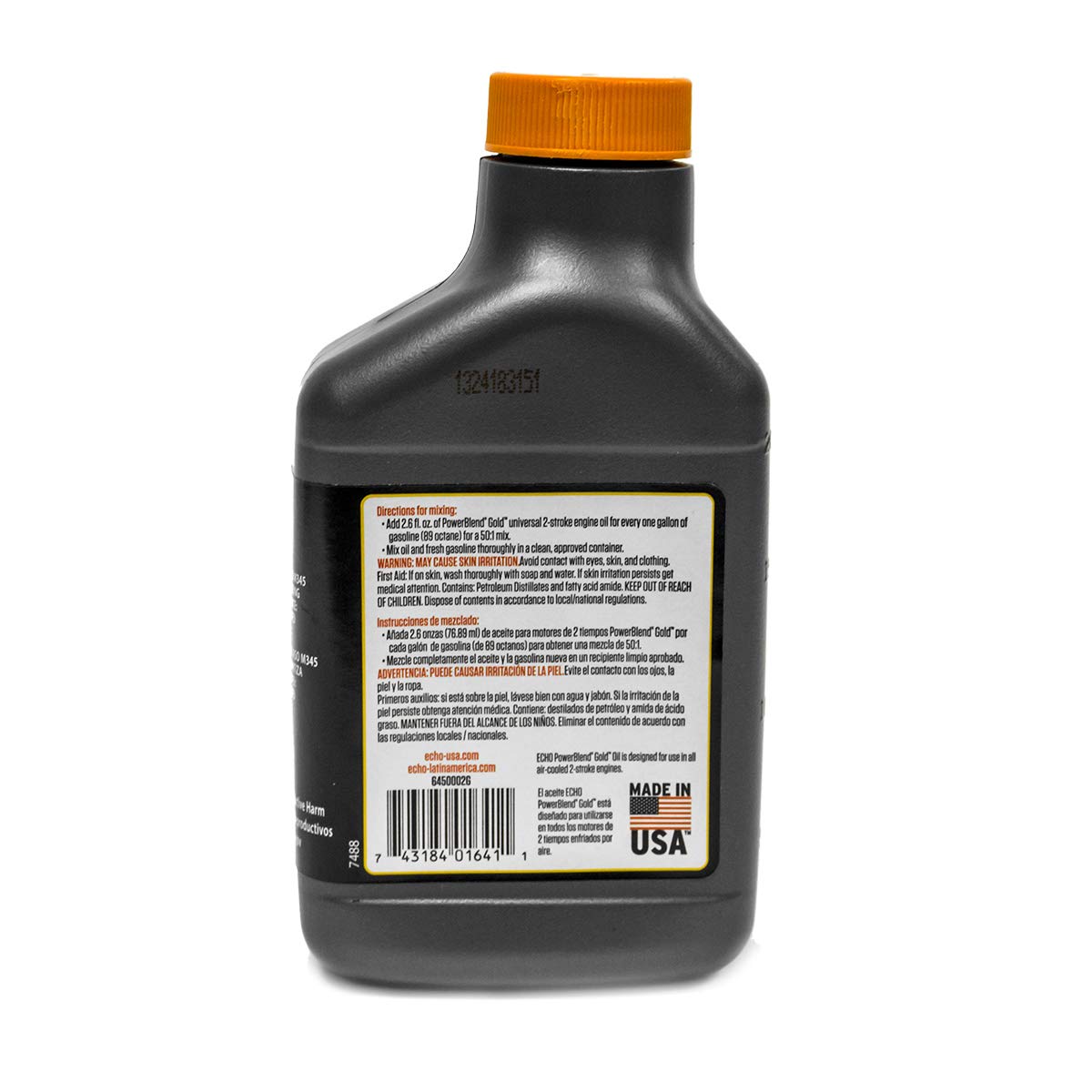 ECHO Power Blend GOLD oil pack highlighting rust protection and low smoke