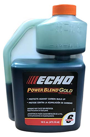 ECHO Powerblend Gold squeeze bottle shows precise 50:1 measurement