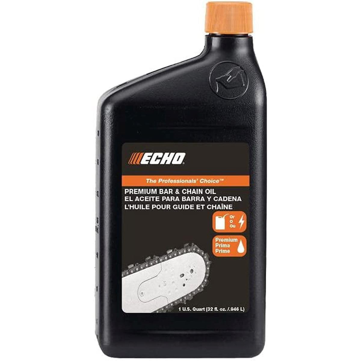 Echo Products 6459012 oil bottle for power chainsaws, reduces resin buildup.