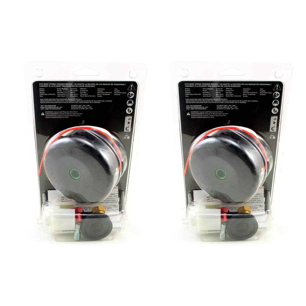 ECHO Speed-Feed 400 head in loading action showing quick-load design.
