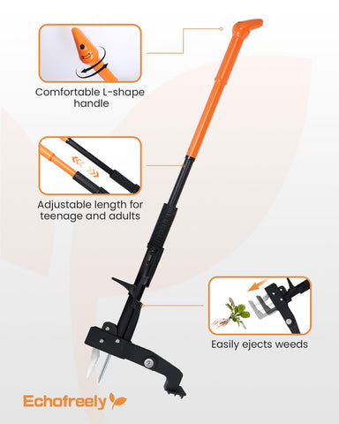 Echofreely quick-eject mechanism for fast weed cleanup
