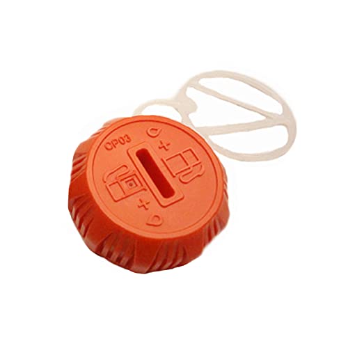 Echo P021037920 fuel cap on chainsaw demonstrates durable, spill-resistant design