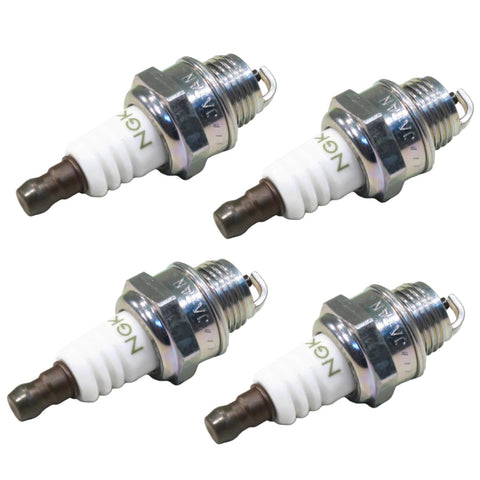 echosari NGK BPM8Y spark plugs for Echo equipment, ready for installation in blower or chainsaw.