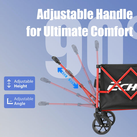 EchoSmile wagon in compact folded state fits neatly in a trunk or closet.