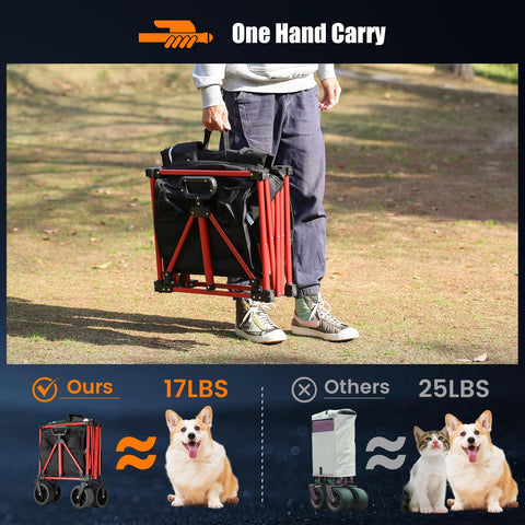EchoSmile wagon supports multiple uses, from shopping to camping and picnics.