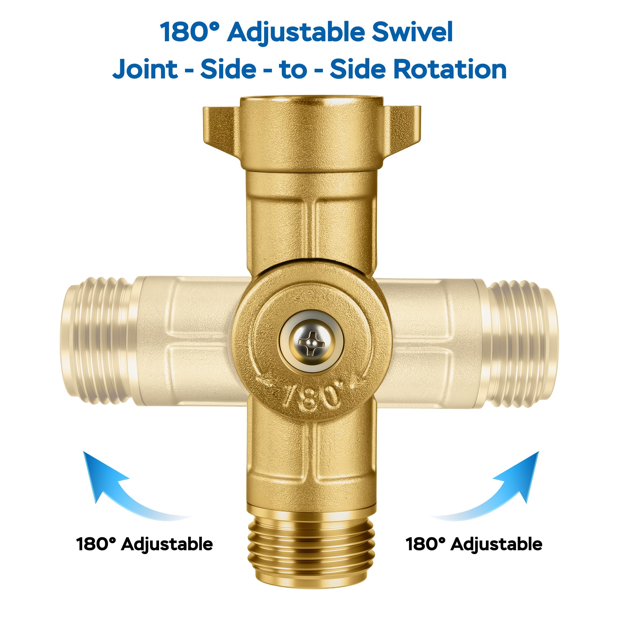 ECKXCH brass 3/4 inch GHT thread adapter for universal compatibility.