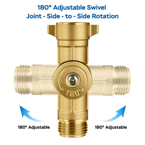 ECKXCH brass 3/4 inch GHT thread adapter for universal compatibility.
