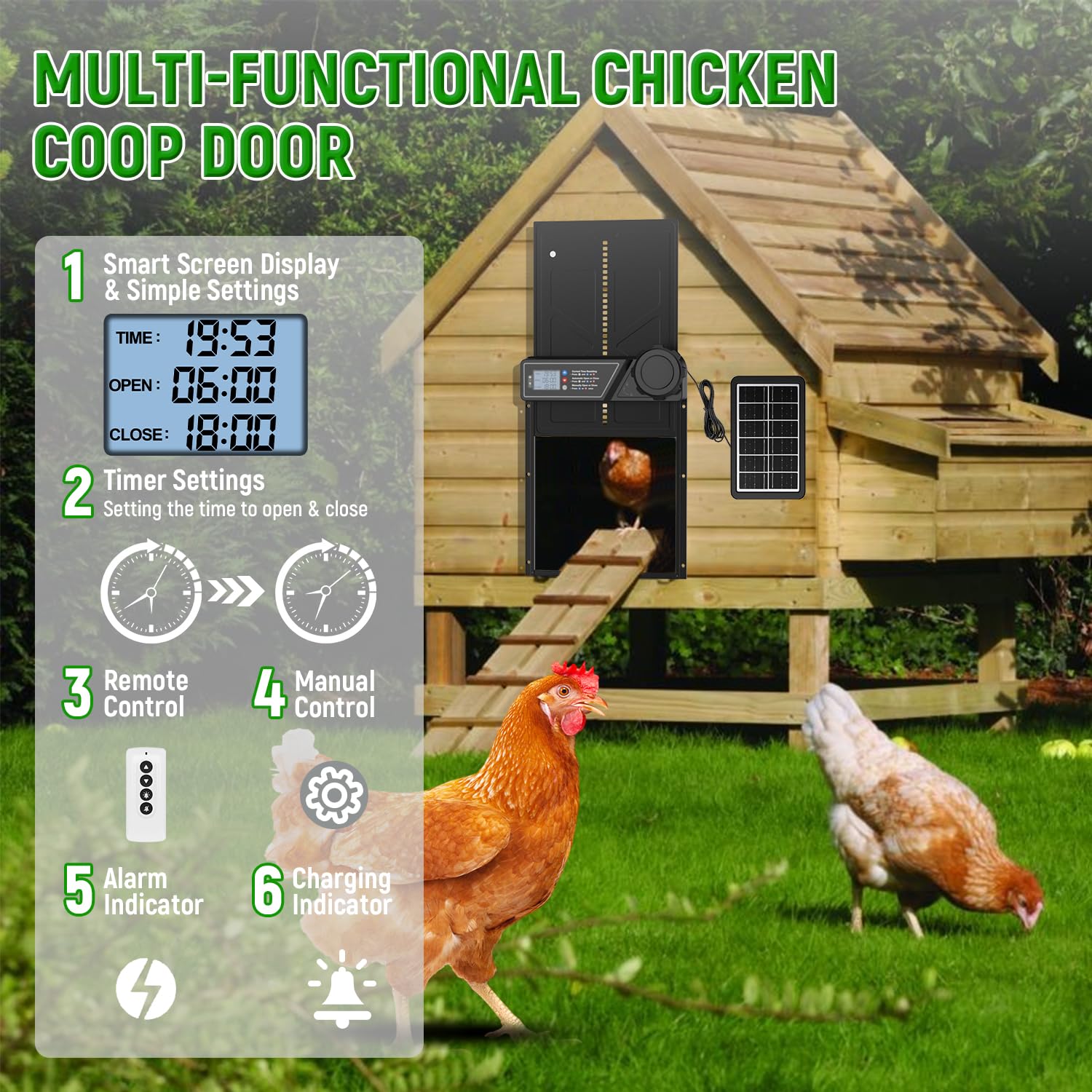 ECLINCO aluminum coop door installation on exterior wall for quick setup