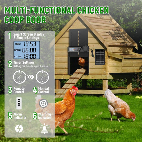 ECLINCO aluminum coop door installation on exterior wall for quick setup