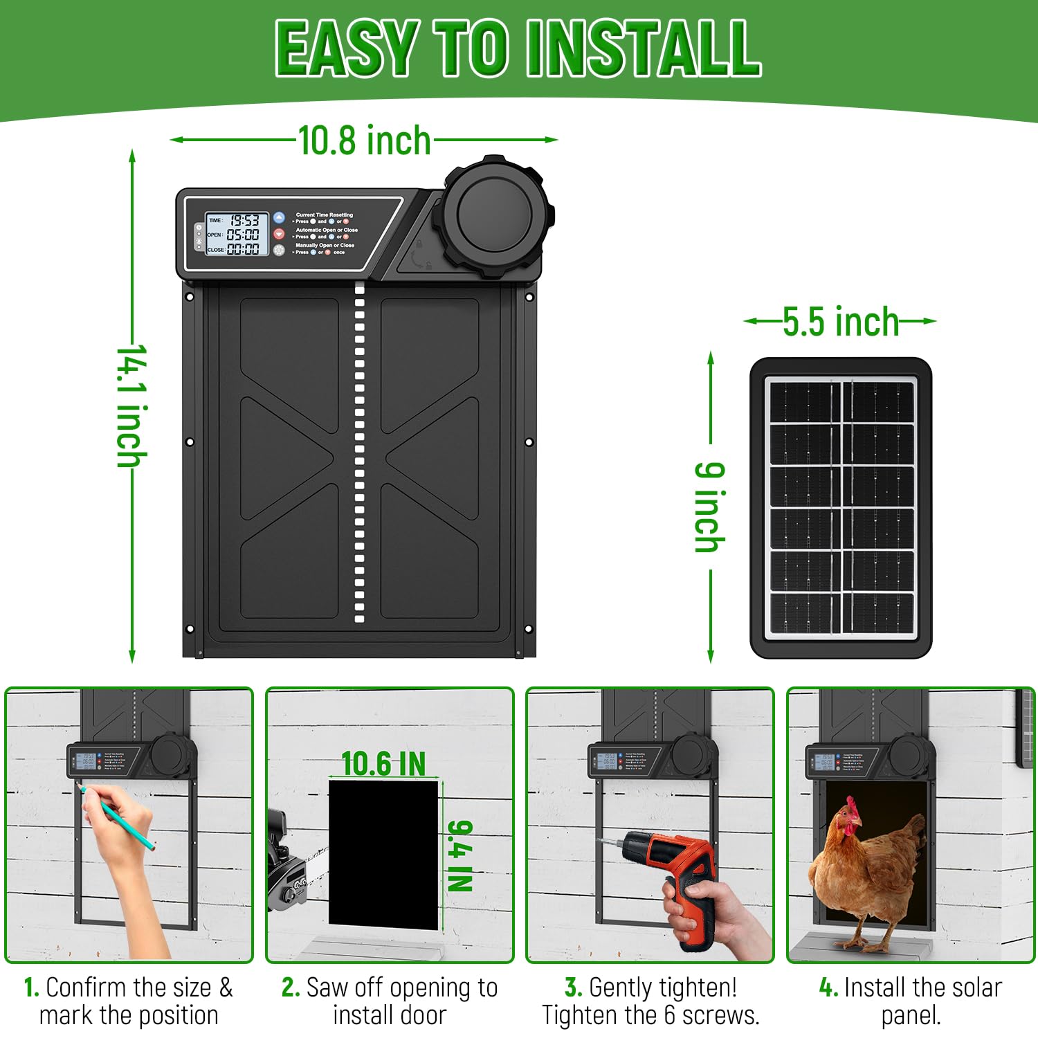 ECLINCO six-screws allow fast and secure installation