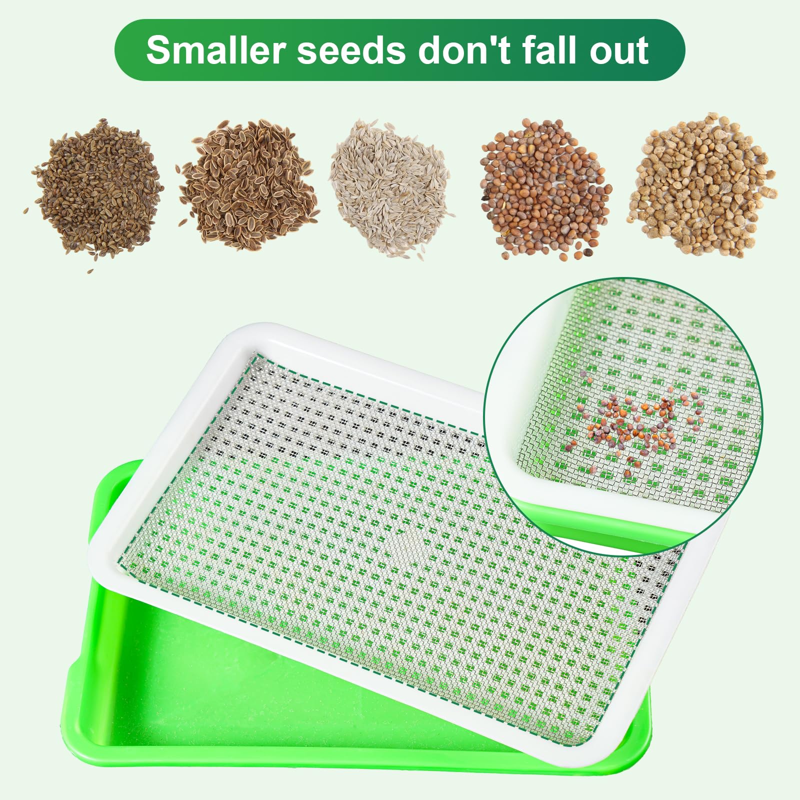 Ecmln cut-to-fit sprouting mat adapts to larger or smaller trays
