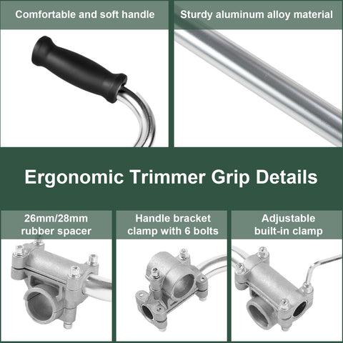 Ecmln weed eater handle aluminum body provides a lightweight, durable option.