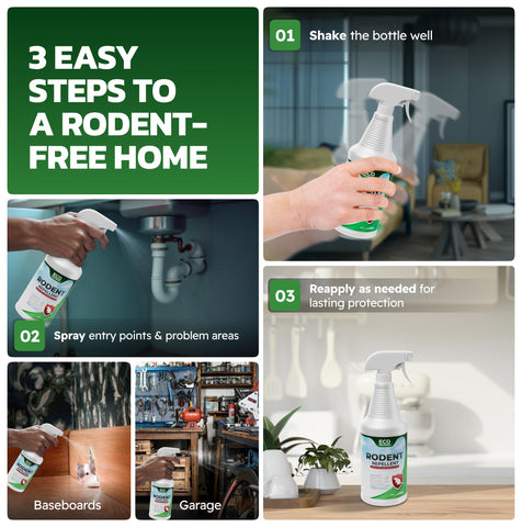 Eco Defense baseboard entry points focus helps prevent gnawing near walls.