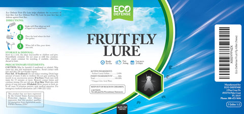 Eco Defense Fruit Fly Trap drain area image emphasizes indoor control near drains
