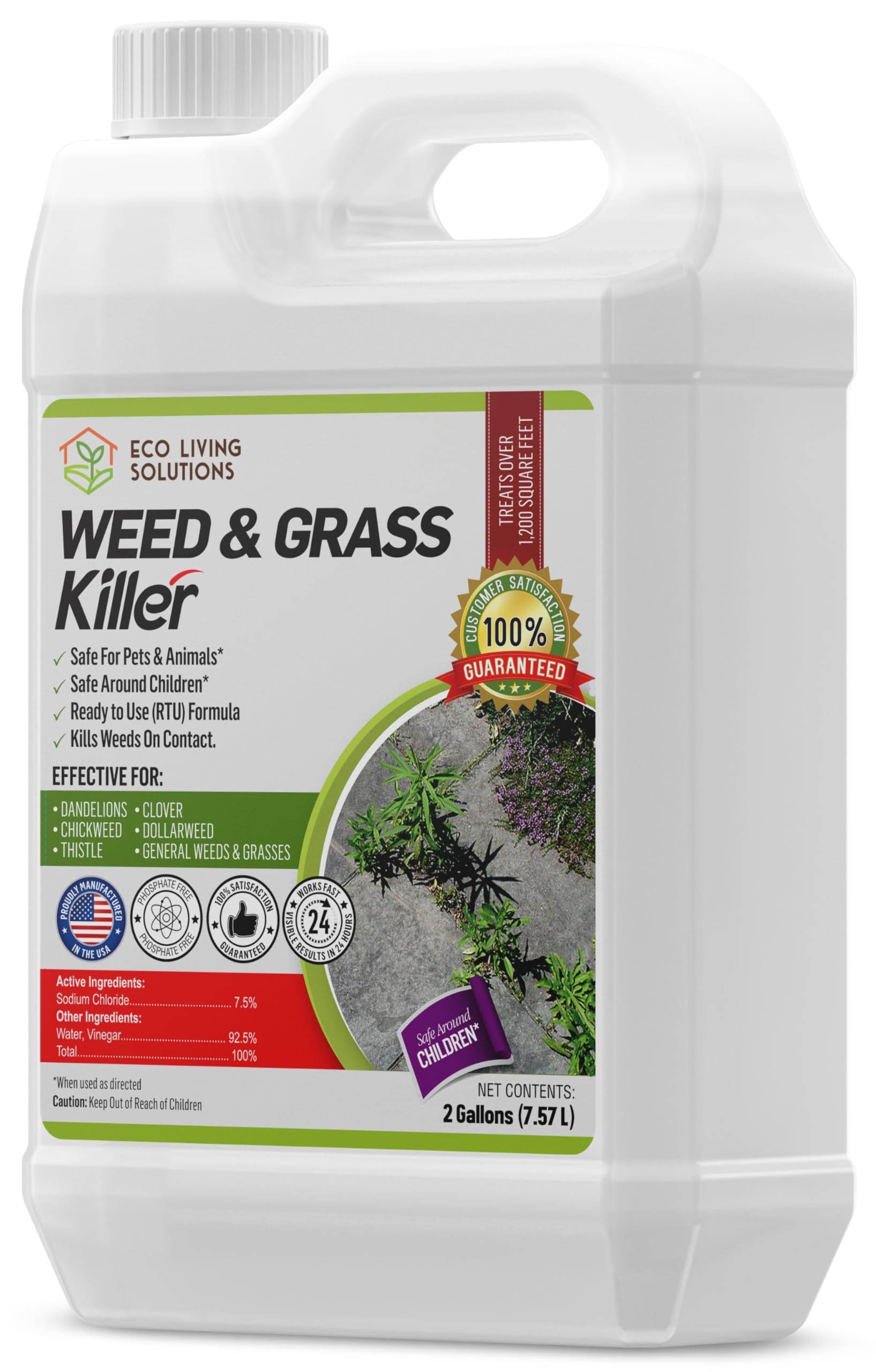 Eco Garden Pro weed killer bottle RTU for quick outdoor weed control.
