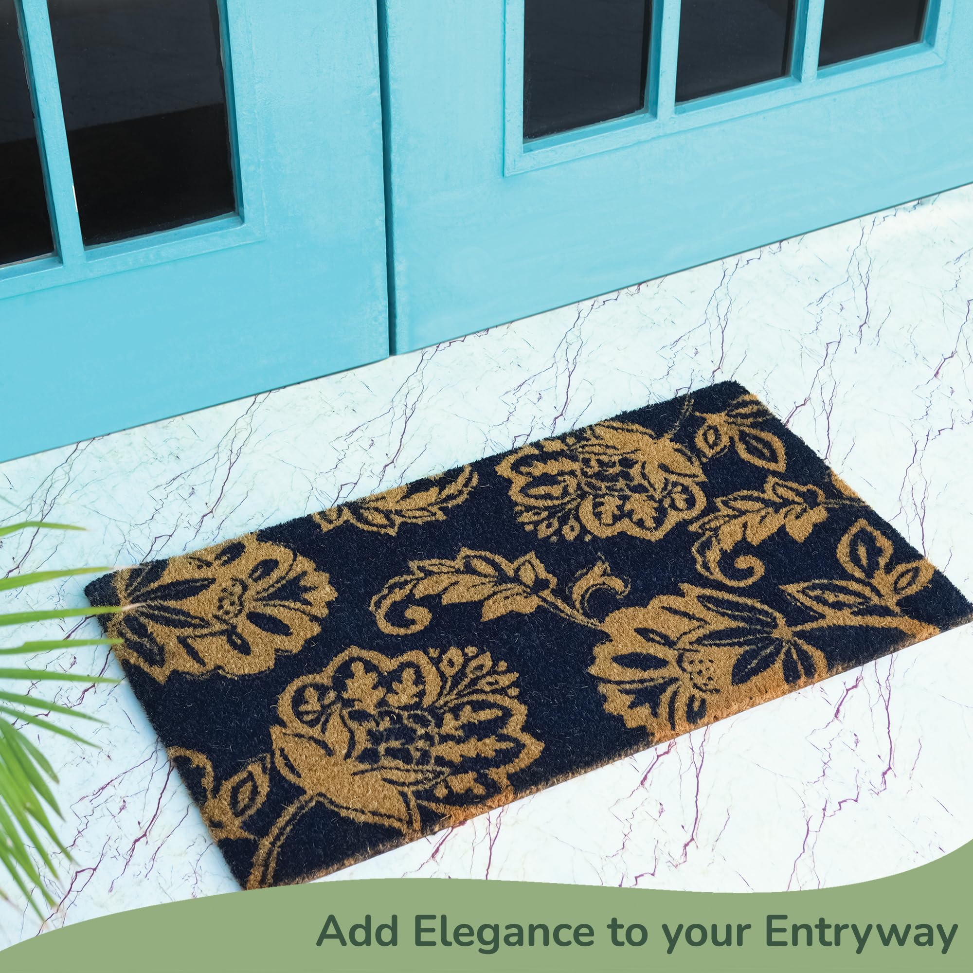 Eco Living welcome mat offers easy maintenance by shaking or vacuuming.