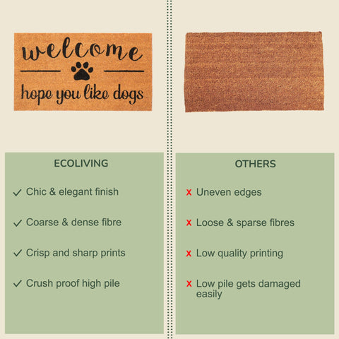 Eco Living entryway mat withstands heavy foot traffic and daily use.