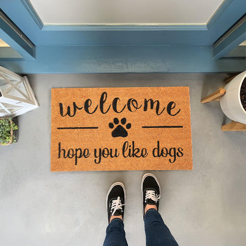 Eco Living coir doormat suitable for both indoor and outdoor spaces.