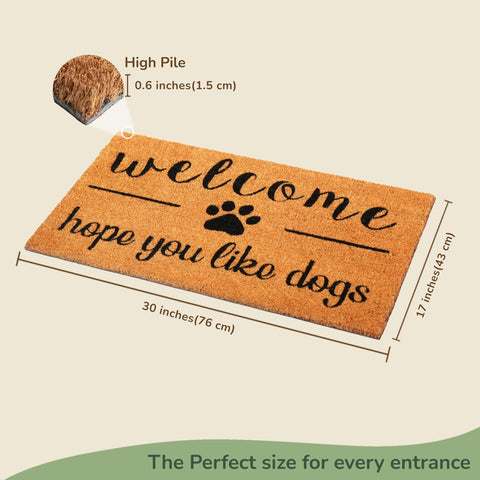 Eco Living doormat close-up shows non-slip PVC backing for stable placement.