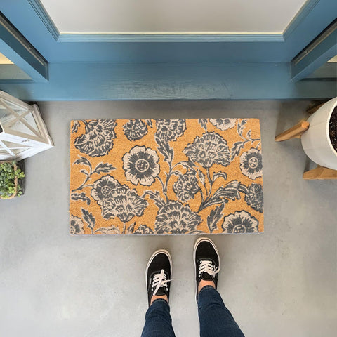 Eco Living door mat with non-slip PVC backing for secure placement