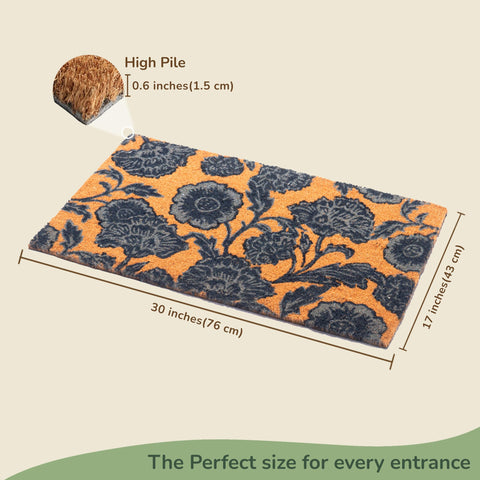 Eco Living doormat with non-slip PVC backing secures footing on floors