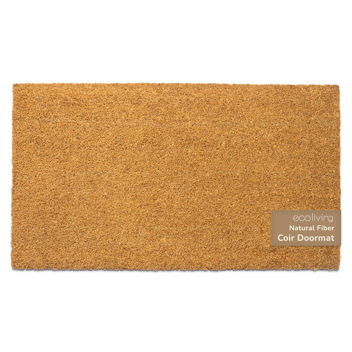 Eco Living welcome doormat with natural coir for a stylish front door and dirt trapping.