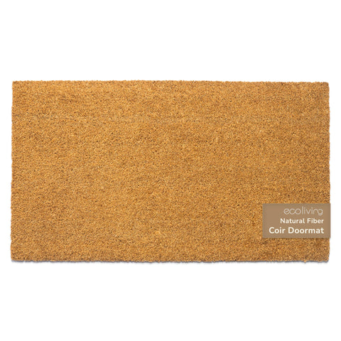 Eco Living welcome doormat with natural coir for a stylish front door and dirt trapping.