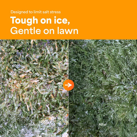 ECO-ST ice melt in action on ice demonstrates fast-acting performance.