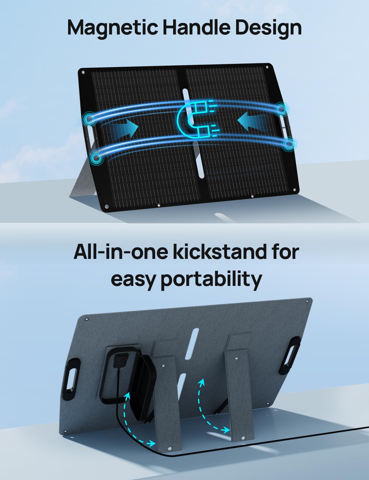 Eco-Worthy 100W solar panel ETFE coating provides waterproof durability.