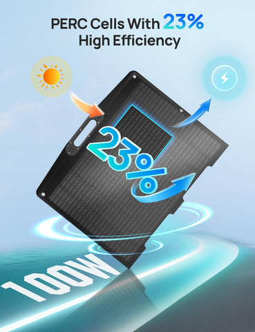 Eco-Worthy 100W solar panel rugged all-weather performance.