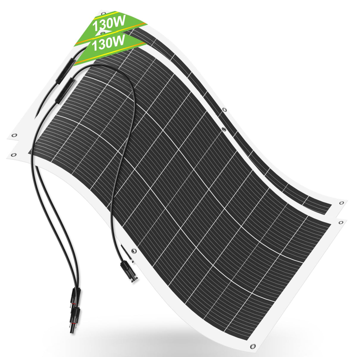 ECO-WORTHY 130W flexible solar panel on an RV for off-grid power