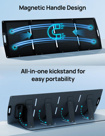 ECO-WORTHY 200W lightweight design supports portable outdoor use.