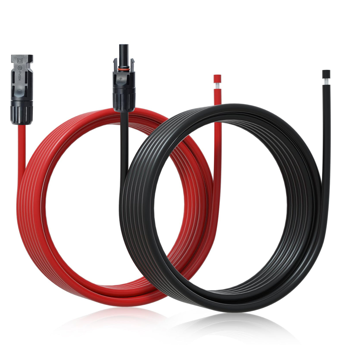 ECO-WORTHY 20ft 10AWG solar extension cable ready for rooftop power transfer.