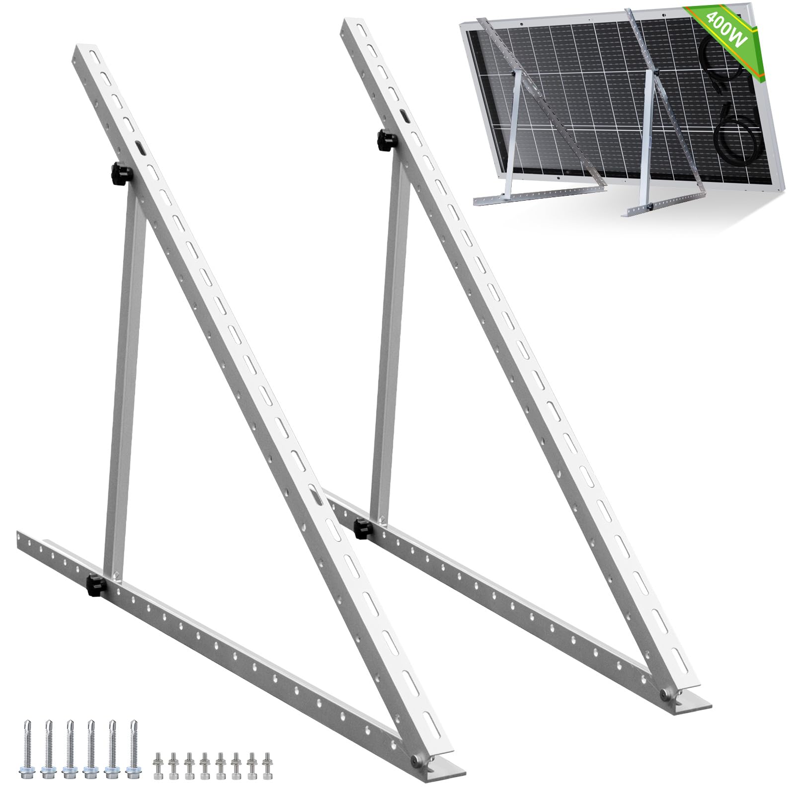 Eco-Worthy 45in aluminum mounting rails for secure panel installation
