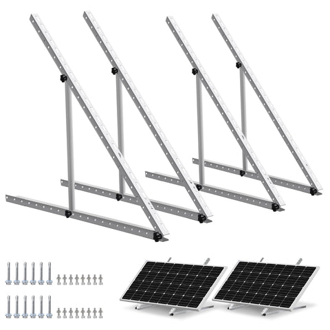 ECO-WORTHY 45inch mount brackets tilt system optimizes sun angle for higher energy capture.